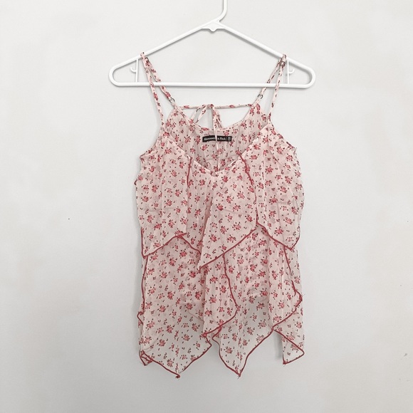 Abercrombie & Fitch Tops - Abercrombie & Fitch floral asymmetrical tank top